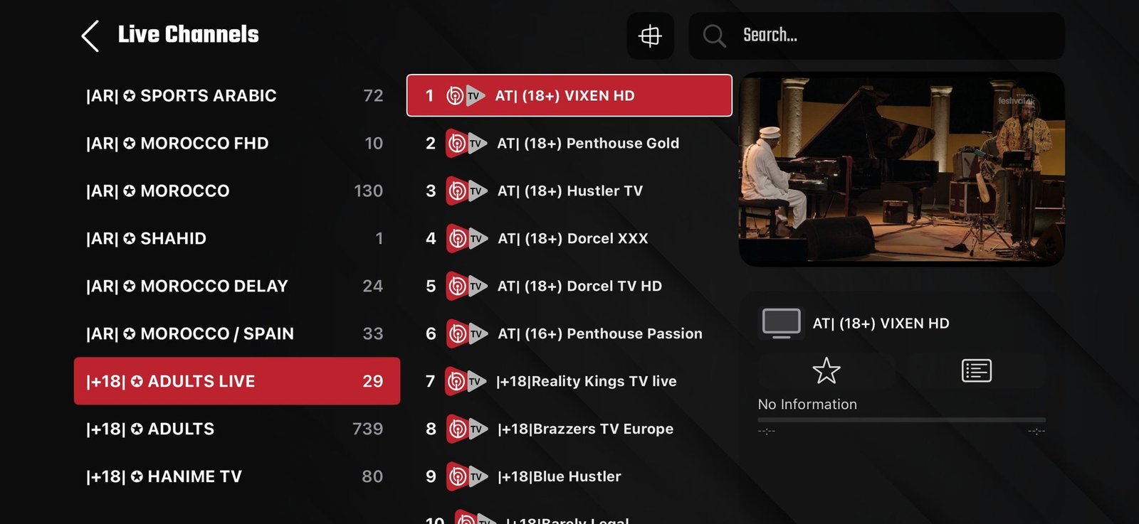Abonnement IPTV ADULTS 1 MOIS